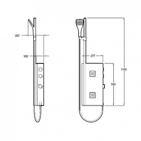 Душевая панель Jacob Delafon Watertlle Tower E3870-185 Душевая панель Jacob Delafon Watertlle Tower E3870-185