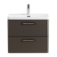 Тумба под раковину BelBagno Due DUE-600-2C-SO-GM-P без ручек, оружейная сталь