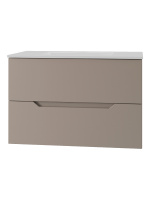 Тумба с раковиной подвесная Orange Line Li-70TuL+Ra  латте матовый