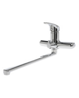 Смеситель для ванны однорычажный полимерный универсальный OneLife P01-211cr хром