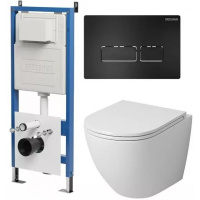 Комплект унитаза с инсталляцией Grossman Pragma 97.4455S.03.210 с клавишей смыва
