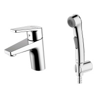 Смеситель для раковины с гигиеническим душем Bravat Line F15299C-2