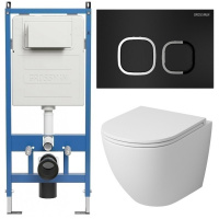 Комплект унитаза с инсталляцией Grossman Cosmo 97.4455MS.02.210 с клавишей смыва