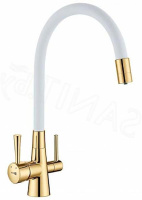 Смеситель для кухни Lemark Comfort с подключением к фильтру с питьевой водой (LM3075G-White)