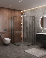 Душевой уголок (130х120) CEZARES MOLVENO MOLVENO-RH-22-130/120-C-GM-IV