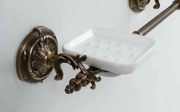 Полотенцедержатель с мыльницей Art&Max Barocco AM-2057P-Br  Полотенцедержатель с мыльницей Art&Max Barocco AM-2057P-Br