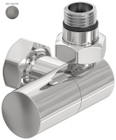 Вентиль Сунержа 3D правый цилиндр (G 1/2" НР х G 3/4" НГ) 9007-1403-1234 серый