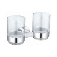 Два стакана для зубных щеток с держателем WONZON & WOGHAND FIRST, хром WW-8428