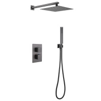 Душевой комплект ABBER Daheim AF8251NG скрытого монтажа без излива, термостат, никель Душевой комплект ABBER Daheim AF8251NG скрытого монтажа без излива, термостат, никель