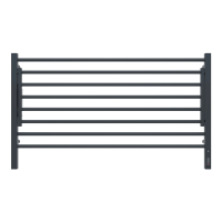 Полотенцесушитель электрический (100х60) П8 Terminus Горизонт 4670078543325 черный муар