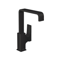 Смеситель для раковины с донным клапаном Push-Open Hansgrohe Metropol 32511670 черный матовый