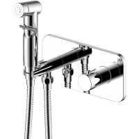 Смеситель Rossinka X термостатический с гигиеническим душем, встраиваемый (X25-59)