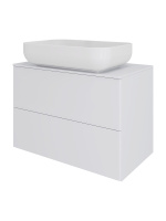 Тумба с раковиной подвесная 75 см,Orange Otto Ot-75TuMDF+B03-600W  белый глянец