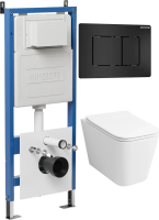 Комплект унитаза с инсталляцией Grossman Classic 97.4479SQ.04.21M с клавишей смыва