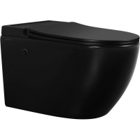 Унитаз ABBER Bequem AC1108PMB импульсный подвесной черный матовый, безободковый