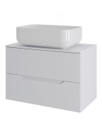 Тумба с раковиной подвесная 70 см, Orange Line Li-70TuwMDF+B03-600W белый