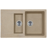 Мойка-Мраморная  (двойная) "KAISER"  KM2M-5080 Sand, бежевый