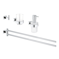 Набор аксессуаров 4 в 1 Grohe Essentials Cube 40847 001 (40847001) хром  Набор аксессуаров 4 в 1 Grohe Essentials Cube 40847 001 (40847001) хром