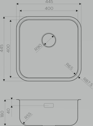 Мойка для кухни Omoikiri Omi 44-U/IF-IN 4993494