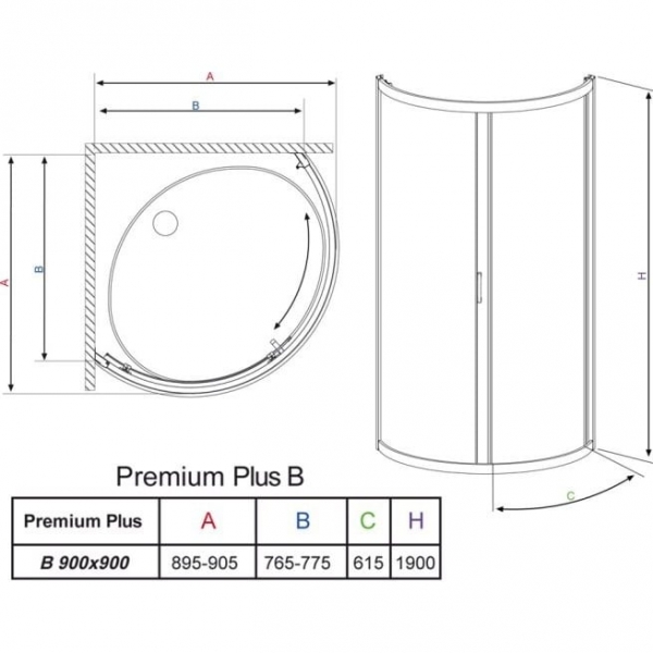 Душевой уголок Radaway Premium Plus B 30473-01-06N