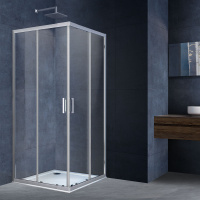 Душевой уголок Vincea  Rapid VSS-3R80/90CL (90х90) хром, стекло прозрачное