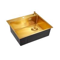 Кухонная мойка (56х50) EMAR EMB-560(TOP) PVD Golden