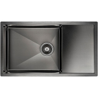 Кухонная мойка Paulmark  Wing PM217844-GM вороненая сталь