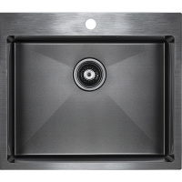 Кухонная мойка Paulmark Isar PM805951-GM вороненая сталь