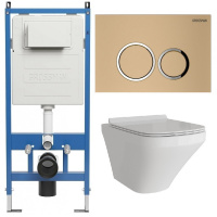 Комплект унитаза с инсталляцией Grossman Galaxy 97.4440S.01.310 с клавишей смыва