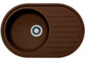 Кухонные мойки из камня овальные коричневые
