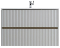 База под раковину Art&Max Еlegant AM-ELEGANT-900-2C-SO-GCM-LED Светло-серый матовый