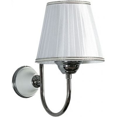 Абажур белый с хромовым кантом Tiffany World TW14-01.54-bi/cr