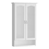 Шкаф Opadiris Риспекто подвесной, двухстворчатый, цвет белый матовый, с матовым стеклом 00-00006078