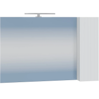 Зеркальный шкаф (90х65) Санта Вега 700453 белый глянец