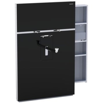 Cантехнический модуль Geberit Monolith для подвесного умывальника, стекло чёрное 131.049.SJ.1