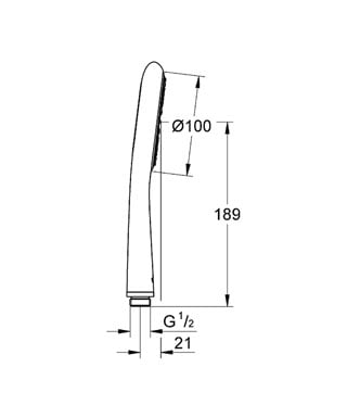 Ручной душ  Grohe Icon 100  Rainshower  27377 000 (27377000) Ручной душ  Grohe Icon 100  Rainshower  27377 000 (27377000)