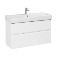 Тумба под раковину Roca Oleta 100 белый глянец, 2 ящика, A857641806