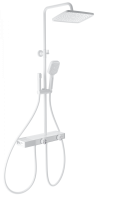 Душевая система с термостатом WONZON & WOGHAND Shelf, белый матовый WW-B4161-MW