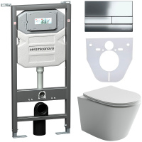 Комплект унитаза с инсталляцией Ceramicanova Balearica CN6000_1002CH_1000