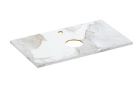 Столешница Cersanit STONE из керамогранита Life 80x45x2 белый сатиновый 63855