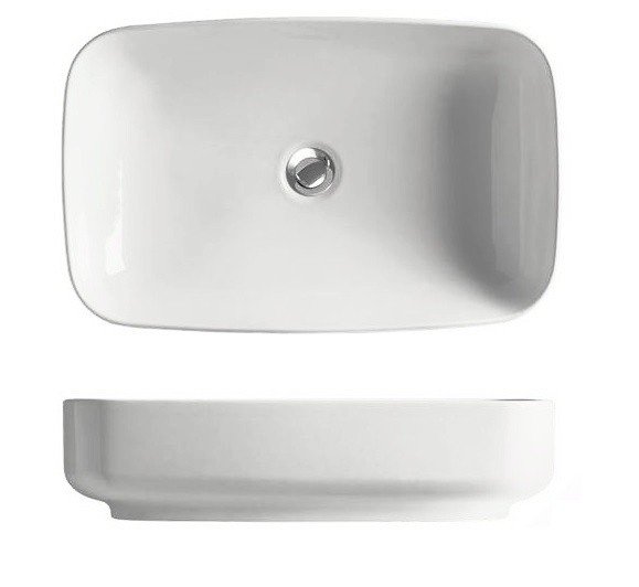 Раковина накладная (60х38) Kerasan Tribeca 514130 белый матовый