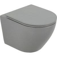 Унитаз подвесной безободковый BelBagno COLORATO BB062CHR-GR