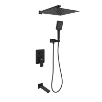 Душевой комплект с внутренней частью Oliveeka OL-88939003-MB, черный матовый