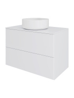 Тумба с раковиной подвесная 75 см, Orange Otto Ot-75TuMDF+B09-360W белый глянец