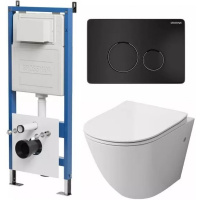 Комплект унитаза с инсталляцией Grossman Style 97.4411S.05.21M с клавишей смыва
