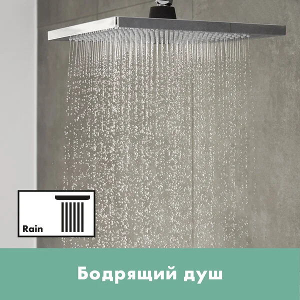Душевая система с термостатом Hansgrohe Crometta Е 240 1jet Showerpipet EcoSmart 27281000 хром