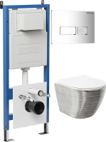 Комплект унитаза с инсталляцией Grossman Pragma 97.4455SWS.03.100 с клавишей смыва