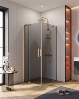 Душевой уголок (80х80) CEZARES SLIDER SLIDER-AH-1-80-80/90-GRIGIO-BORO