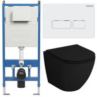 Комплект унитаза с инсталляцией Grossman Pragma 97.4455BMSQ.03.000 с клавишей смыва
