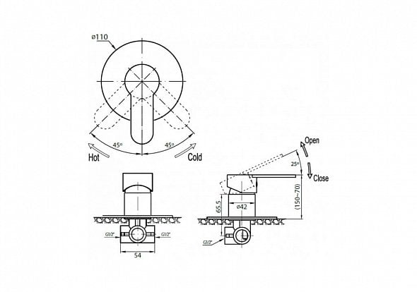 Смеситель для душа Cezares Laconico LACONICO-C-DI-01